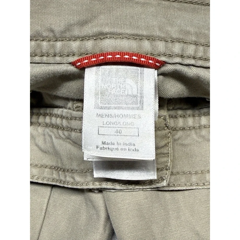 The North‎ Face Men's Tan Cargo Hiking Pants Size 40 Long 100% Cotton